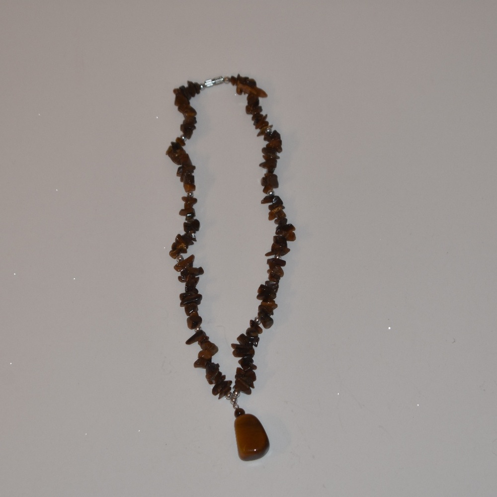 Brown and Gold Beaded Necklace